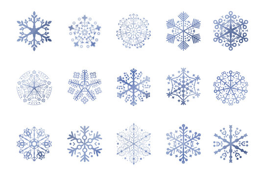blue snowflakes made with triangles