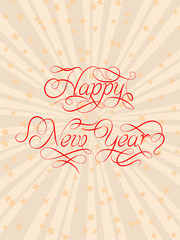 Happy New Year Calligraphy Design