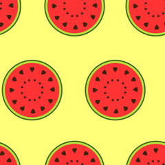 Seamless pattern with watermelon 