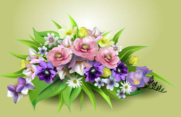 anemones, crocuses, spring flowers