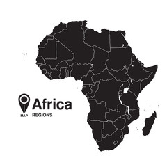 Regions map of Africa