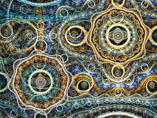 Abstract digitally generated image  elegant pattern of circles a