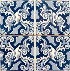 Traditional Portuguese glazed tiles