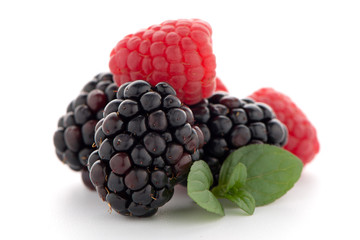 Raspberry with blackberry