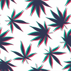 Marijuana Seamless Vector Pattern - 98105920