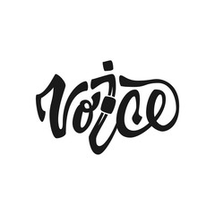 Voice calligraphy lettering