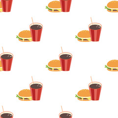 Hamburger and cola icon