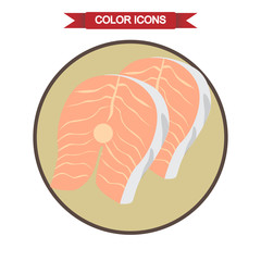 Two slice of fish icon