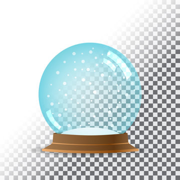 Snow globe. Transparent background. Vector illustration. EPS10
