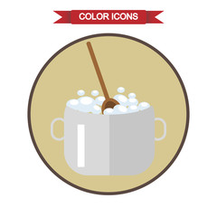 Boiling pot icon