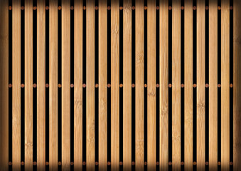 Bamboo Place Mat, Natural Ocher-brown, Bleached and Mottled, Vignette, Grunge Texture Detail.