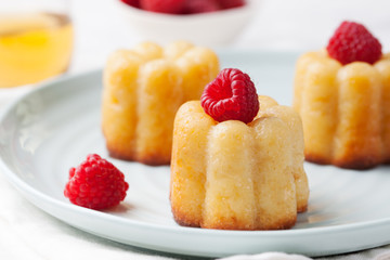 French dessert, cakes, caneles, rum baba 