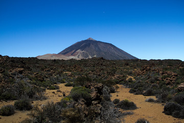 View of the Teide volcano peak