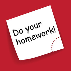 note paper - do your homework