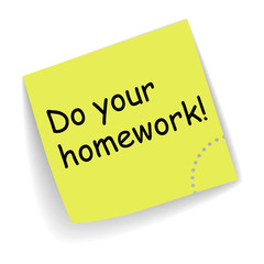 note paper - do your homework