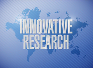 innovative research world map sign concept