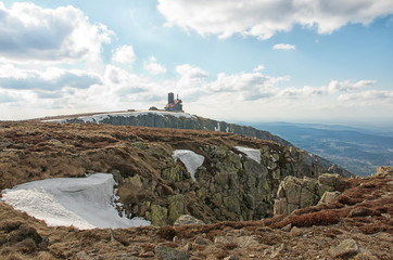 A lone hiker in the Karkonosze.