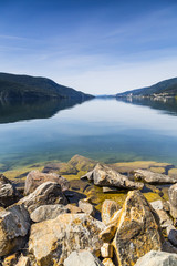 Fototapeta na wymiar Kalamalka Lake in British Columbia