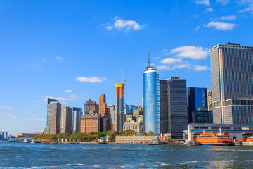 Fototapeta na wymiar Manhattan Skyline with over Hudson River