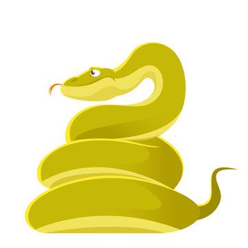 Smiling cartoon snake