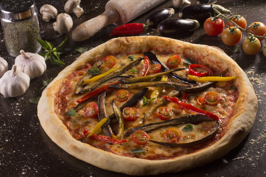 Aubergine Pizza