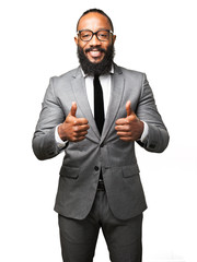 business black man okay gesture