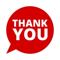 Speech bubble thank you