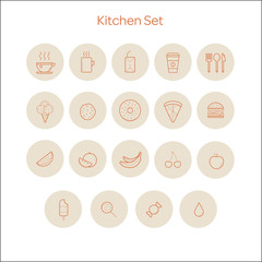kitchen set icons