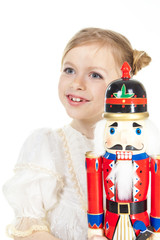 Ballerina who holding a nutcracker