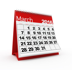 March 2016 calendar