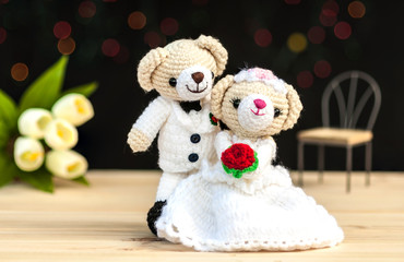 Lovely wedding bear dolls