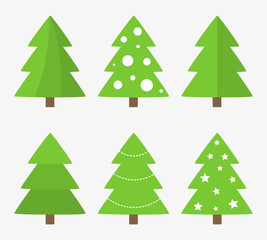 Obraz premium Christmas trees vector