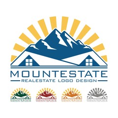 Mountain Real Estate Logo Vector