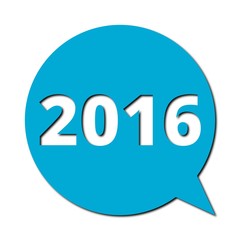 Speech bubble 2016, Happy new year 