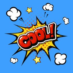 Fototapeta premium Cool Comic Speech Bubble, Cartoon.
