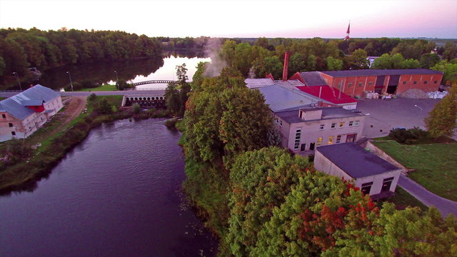The large area of the Rapina paper mill. R&auml;pina Paper Factory (originally a paper mill) was completed in 1734 making it the oldest Estonian industrial company to still be in operation.