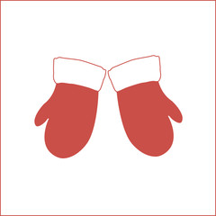 santa claus gloves icon