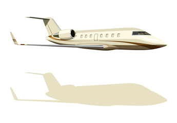 Fototapeta premium Yellow jet airplane