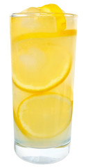Lemonade with ice cubes