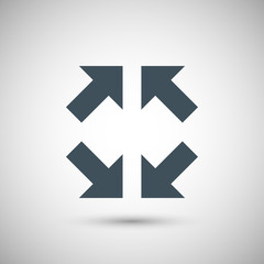 Four blue vector arrow