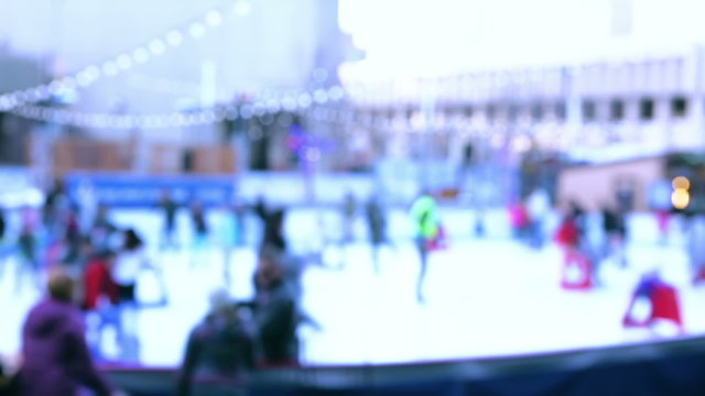 Outdoor ice skating rink at Skyline Park in Denver, Colorado