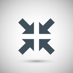 Four blue vector arrow