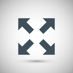 Four blue vector arrow