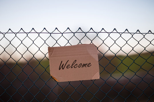 Refugees Welcome Sign