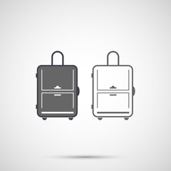 Simple design vector icon travel bag