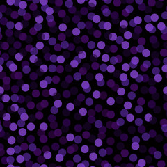 seamless vector pattern or texture with colorful polka dots on a black background for design and print.