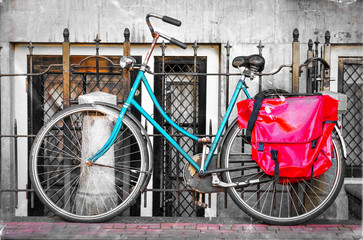 bikes in Amsterdam. retro picture