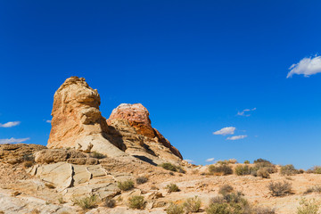 Fototapeta premium Rock Formations in desert at Valley of Fire State Park, USA