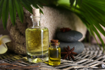 Essential oil for aromatherapy, close up