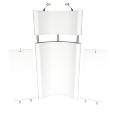 Trade show booth white and blank